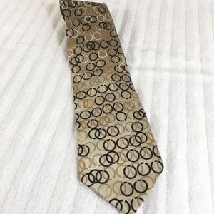 Stacy Adams Silk Brown Circles 61 Long Handmade